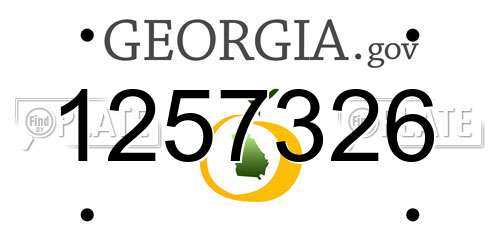 1257326 Georgia License Plate
