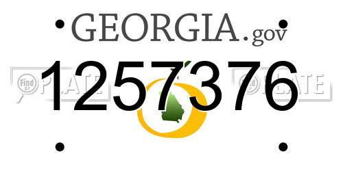 1257376 Georgia License Plate