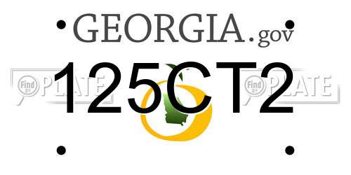 125CT2 Georgia License Plate