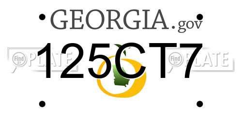 125CT7 Georgia License Plate