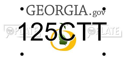 125CTT Georgia License Plate