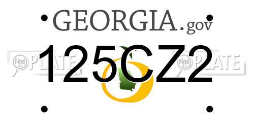 125CZ2 Georgia License Plate