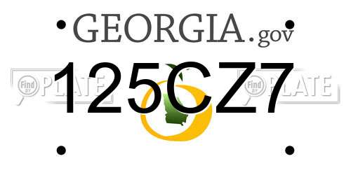 125CZ7 Georgia License Plate