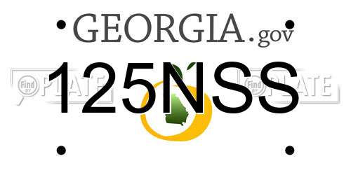 125NSS Georgia License Plate