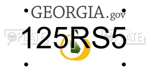 125RS5 Georgia License Plate