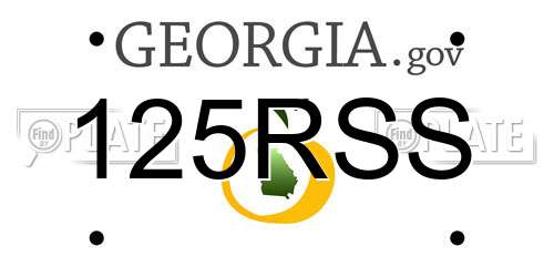 125RSS Georgia License Plate