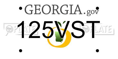 125VST Georgia License Plate