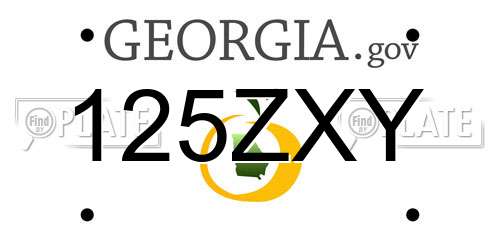 125ZXY Georgia License Plate