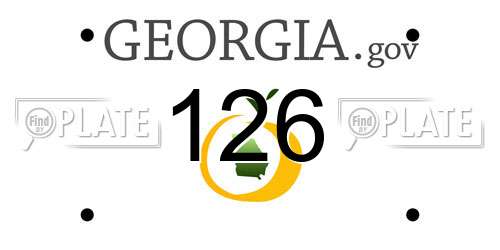 126 Georgia License Plate