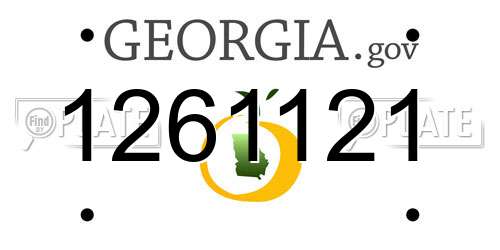 1261121 Georgia License Plate