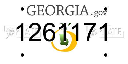 1261171 Georgia License Plate