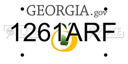 1261ARF Georgia License Plate