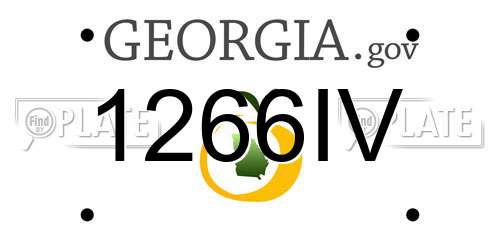 1266IV Georgia License Plate