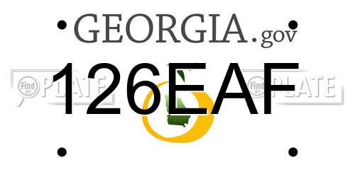 126EAF Georgia License Plate