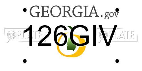 126GIV Georgia License Plate