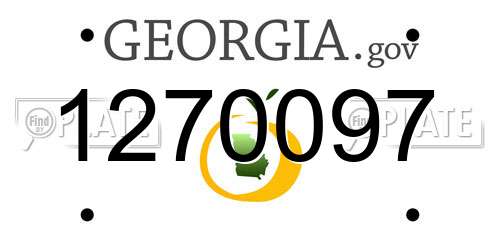 1270097 Georgia License Plate