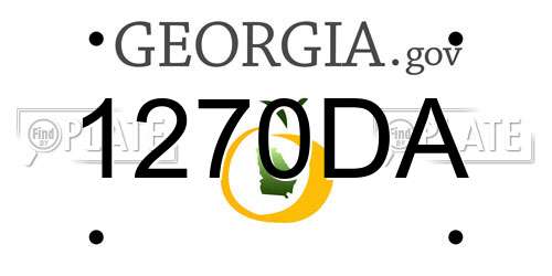 1270DA Georgia License Plate