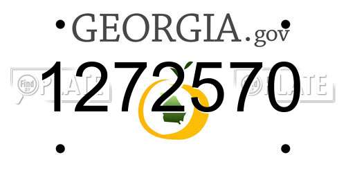 1272570 Georgia License Plate