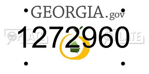 1272960 Georgia License Plate
