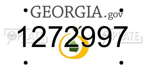 1272997 Georgia License Plate