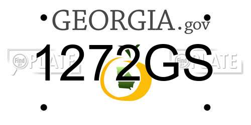 1272GS Georgia License Plate