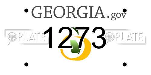 1273 Georgia License Plate