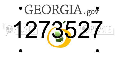 1273527 Georgia License Plate