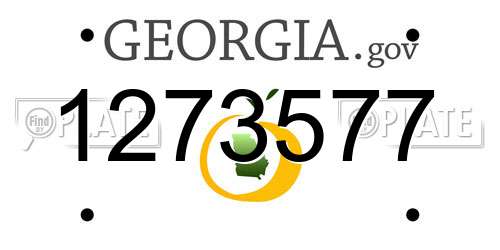 1273577 Georgia License Plate