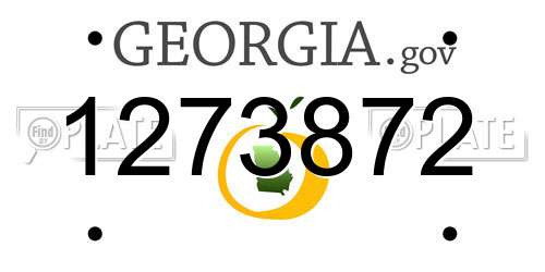 1273872 Georgia License Plate