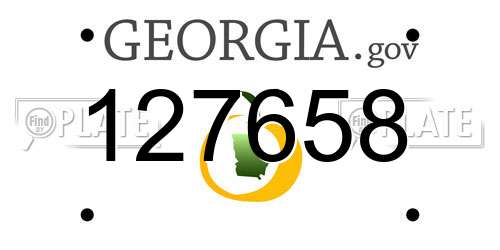 127658 Georgia License Plate