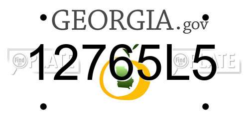 12765L5 Georgia License Plate