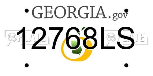 12768LS Georgia License Plate
