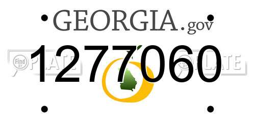 1277060 Georgia License Plate