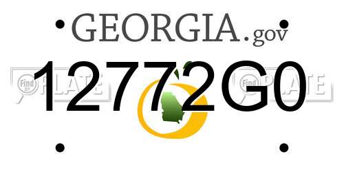 12772G0 Georgia License Plate
