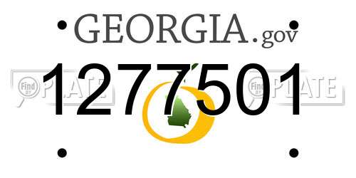 1277501 Georgia License Plate