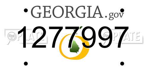 1277997 Georgia License Plate