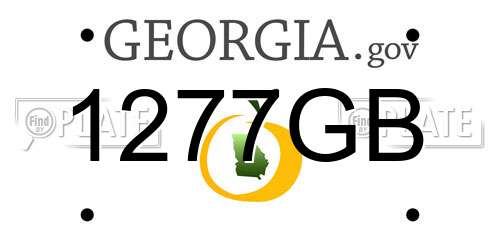 1277GB Georgia License Plate