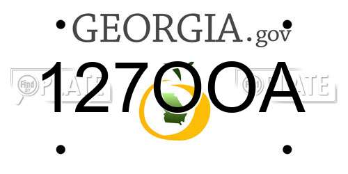 127OOA Georgia License Plate