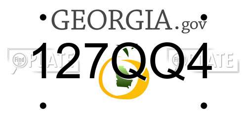 127QQ4 Georgia License Plate