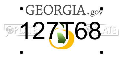 127T68 Georgia License Plate