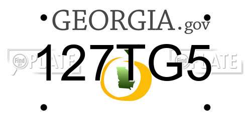 127TG5 Georgia License Plate