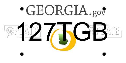 127TGB Georgia License Plate