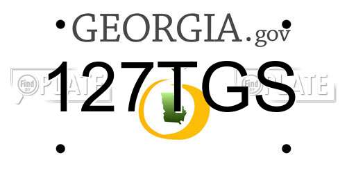 127TGS Georgia License Plate