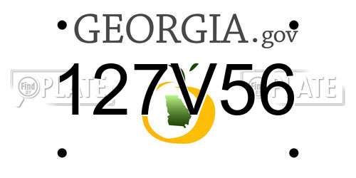 127V56 Georgia License Plate
