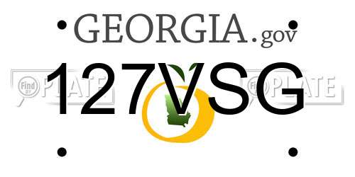 127VSG Georgia License Plate