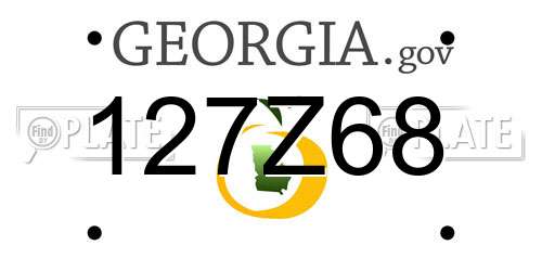 127Z68 Georgia License Plate