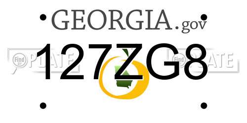 127ZG8 Georgia License Plate