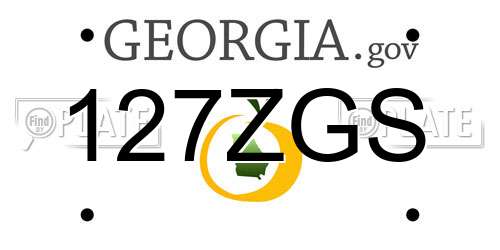 127ZGS Georgia License Plate