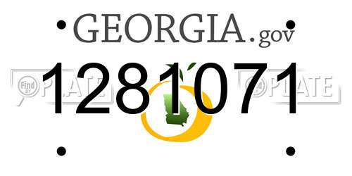 1281071 Georgia License Plate