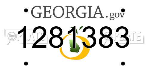 1281383 Georgia License Plate